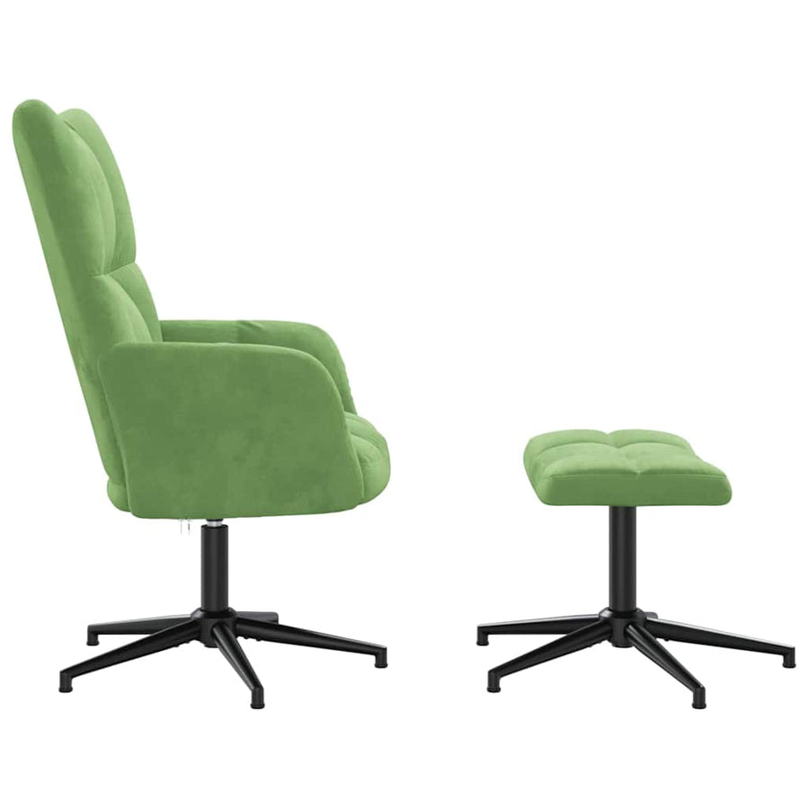 Relaxstoel Met Voetenbank Fluweel 1