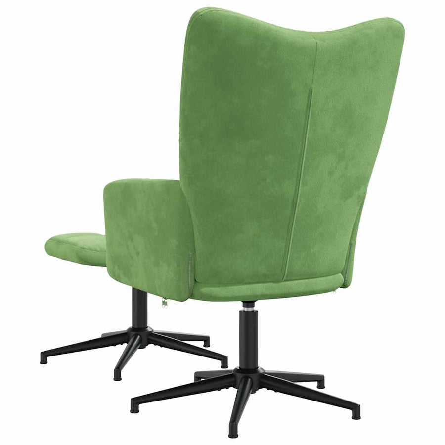 Relaxstoel Met Voetenbank Fluweel 1