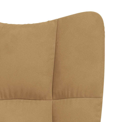 Relaxstoel Fluweel Bruin Zonder voetensteun