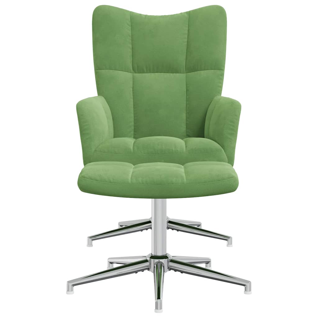 Relaxstoel Met Voetenbank Fluweel 2