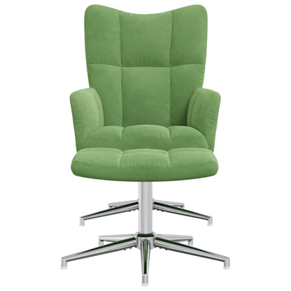 Relaxstoel Met Voetenbank Fluweel 2