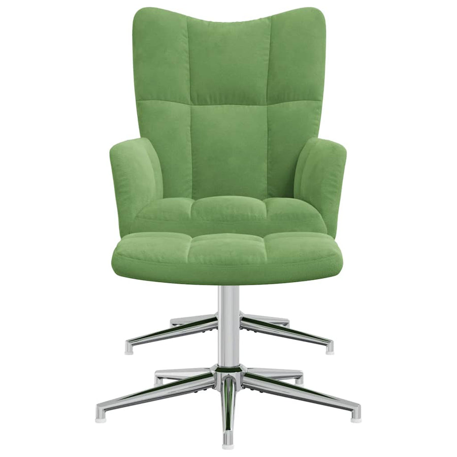 Relaxstoel Met Voetenbank Fluweel 2
