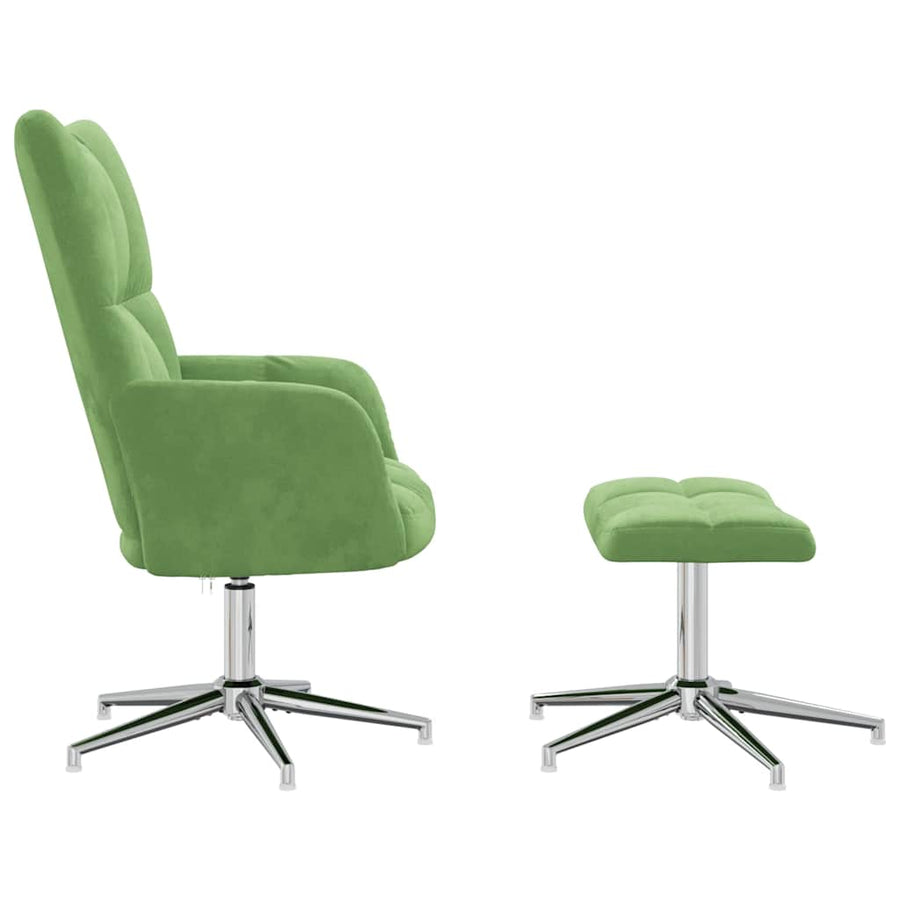 Relaxstoel Met Voetenbank Fluweel 2