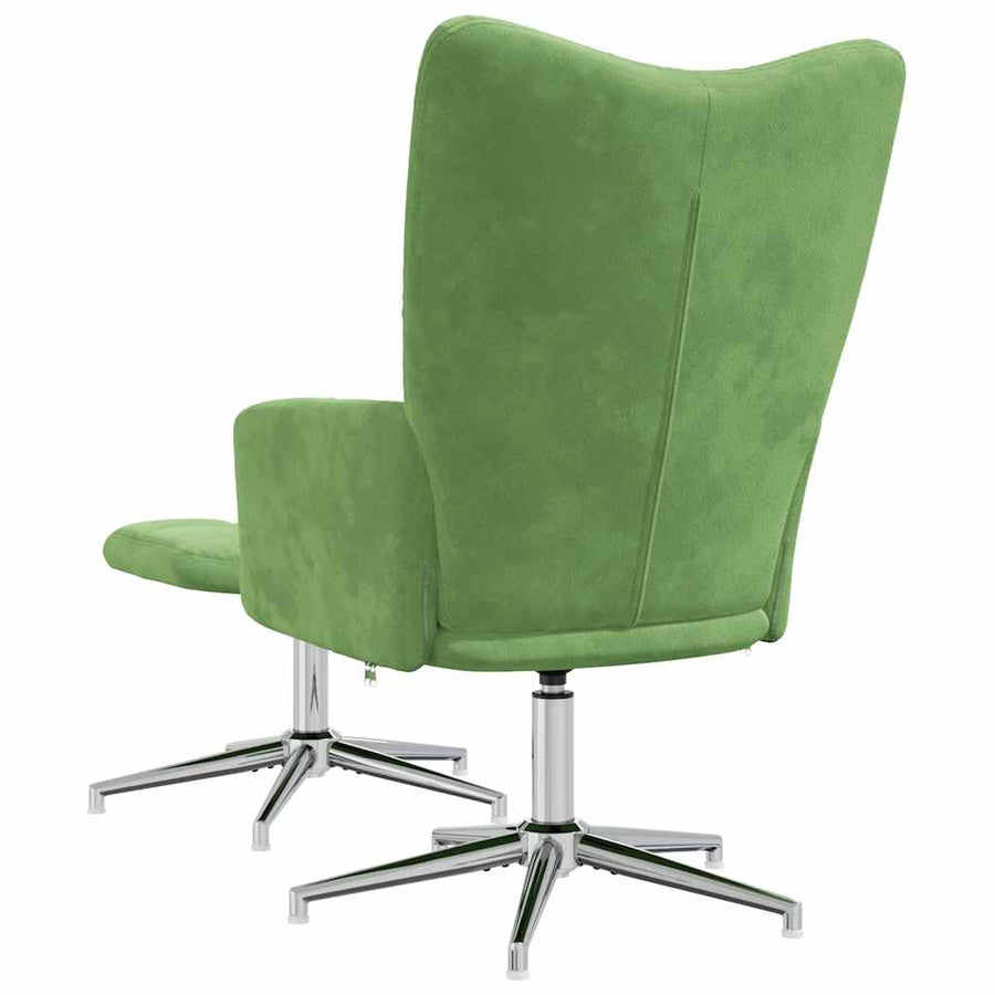 Relaxstoel Met Voetenbank Fluweel 2