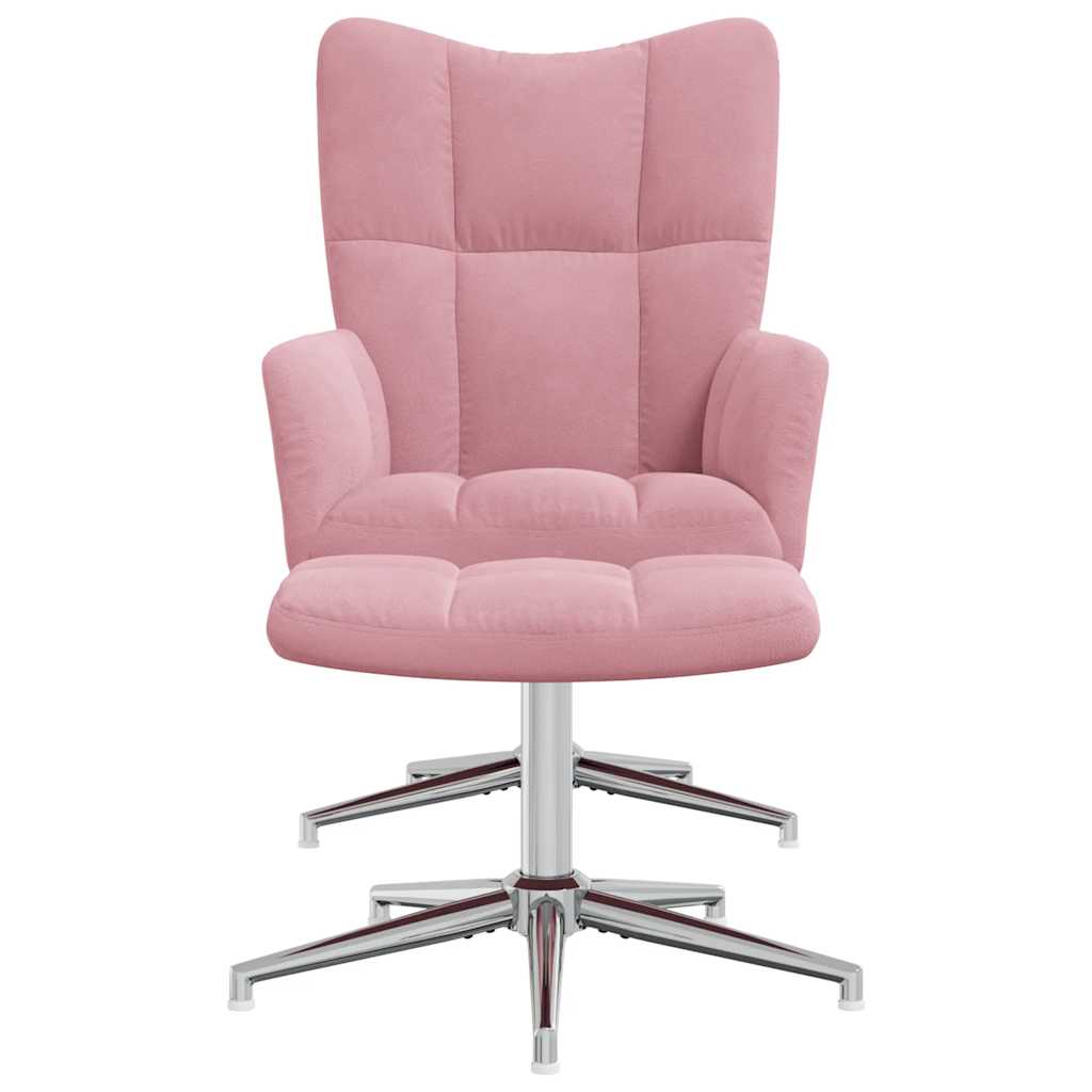 Relaxstoel Met Voetenbank Fluweel 2