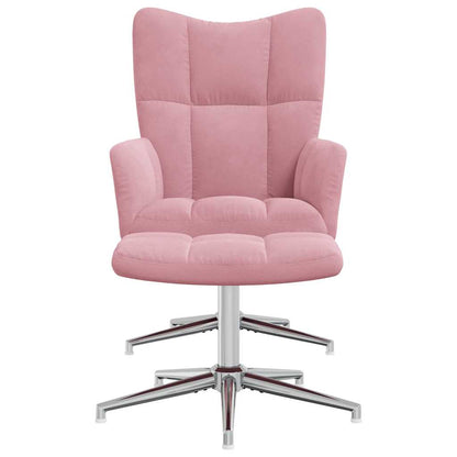Relaxstoel Met Voetenbank Fluweel 2
