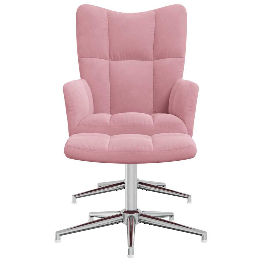 Relaxstoel Met Voetenbank Fluweel 2