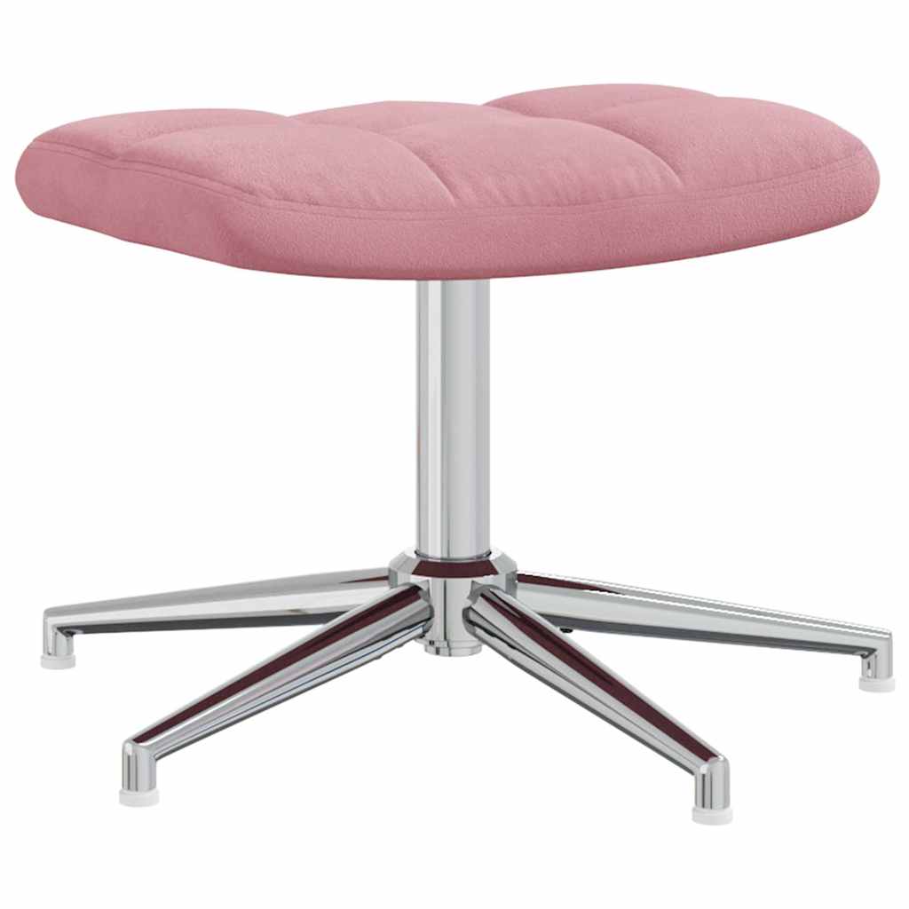 Relaxstoel Met Voetenbank Fluweel 2