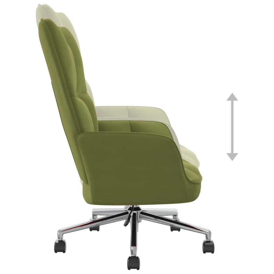 Relaxstoel Fluweel Lichtgroen
