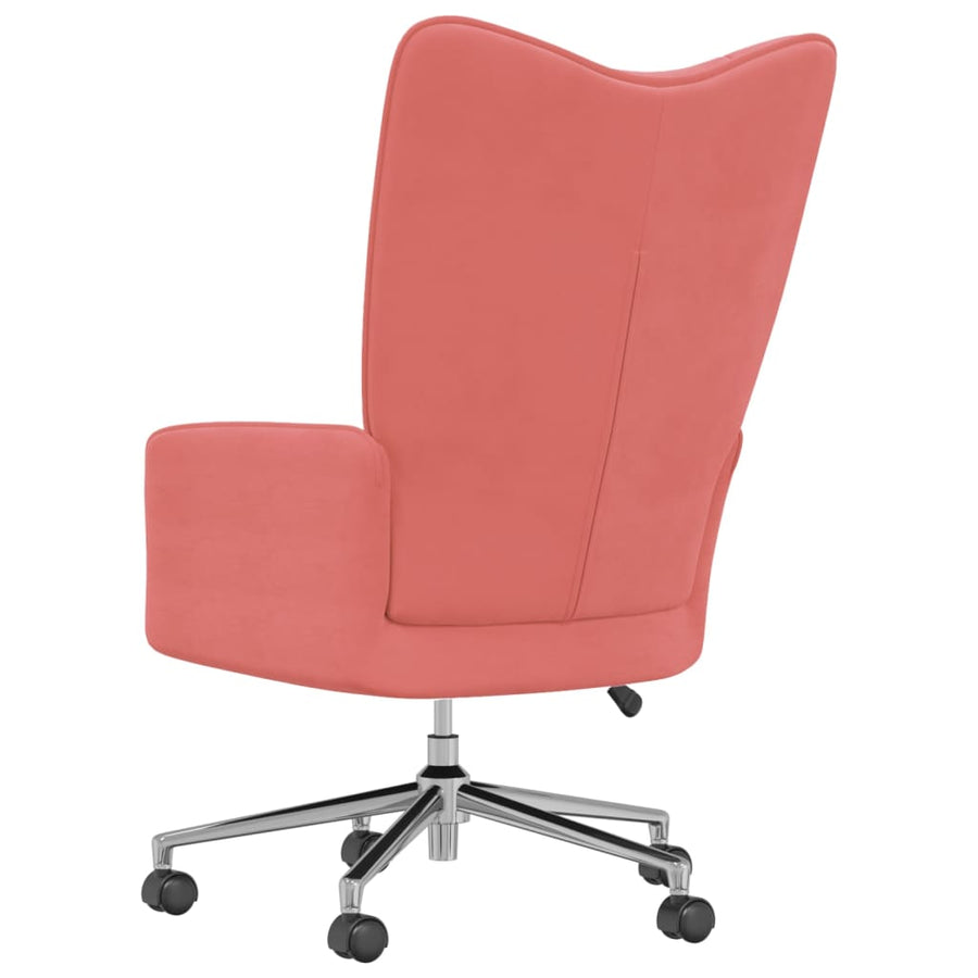 Relaxstoel Fluweel Roze