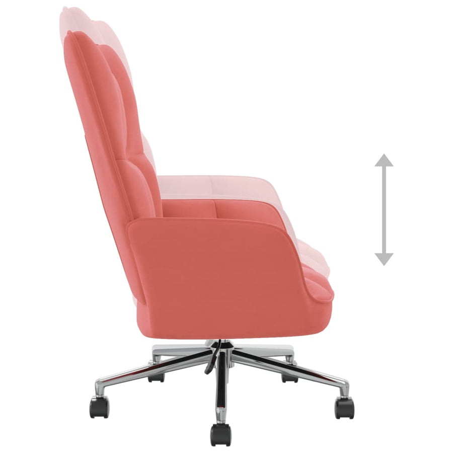 Relaxstoel Fluweel Roze