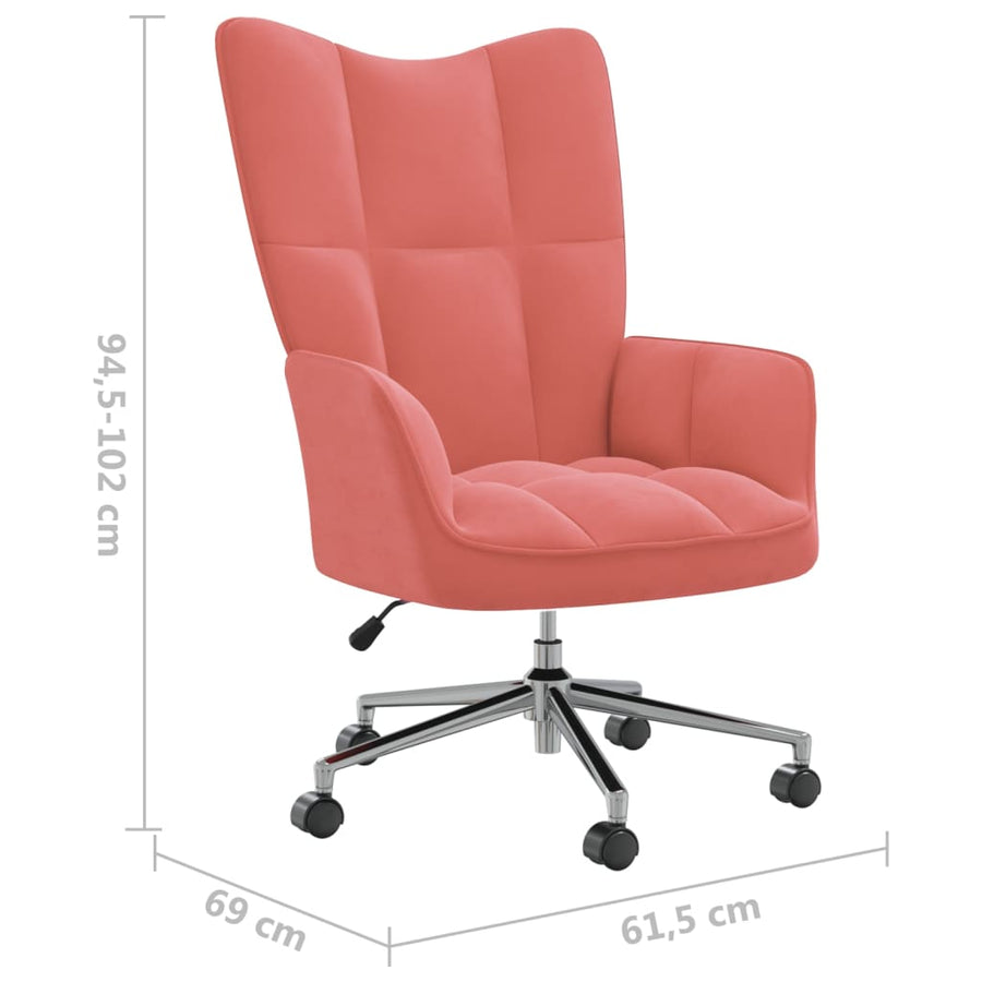 Relaxstoel Fluweel Roze