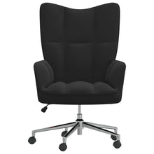 Relaxstoel Fluweel Zwart