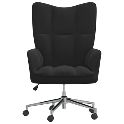 Relaxstoel Fluweel Zwart