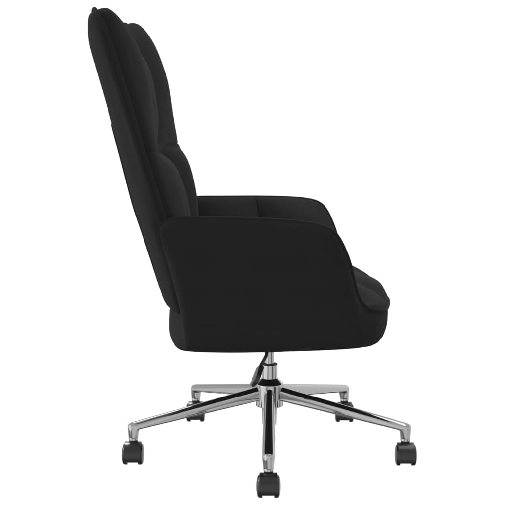 Relaxstoel Fluweel Zwart