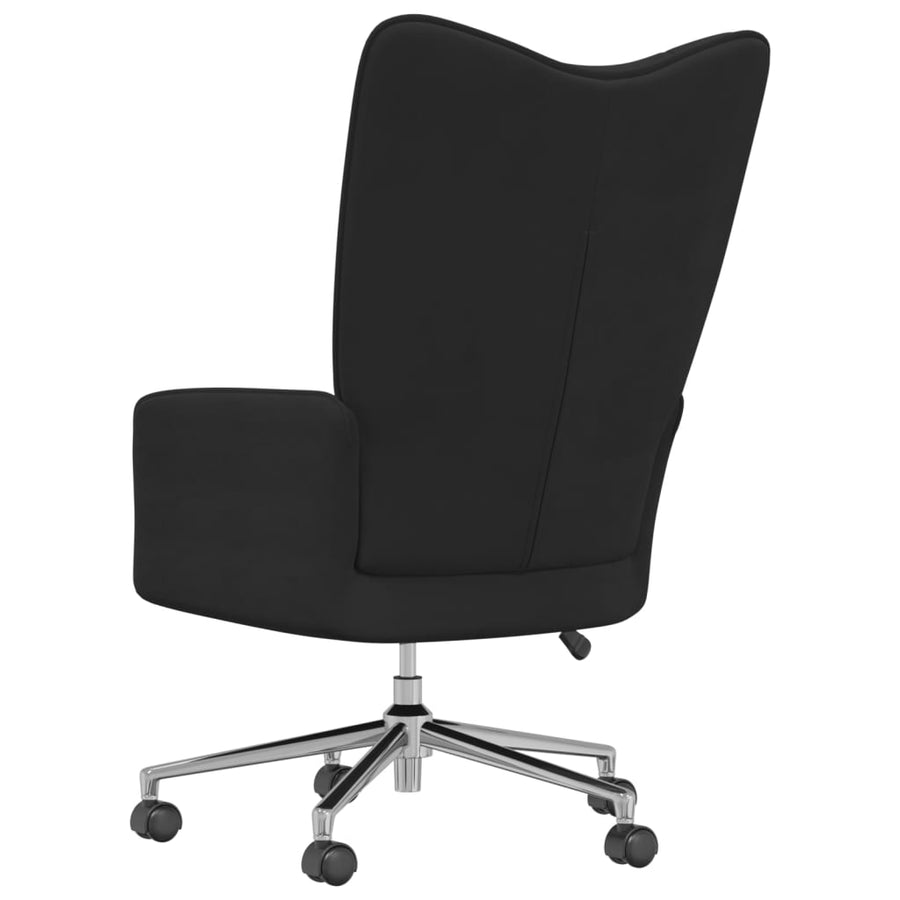 Relaxstoel Fluweel Zwart