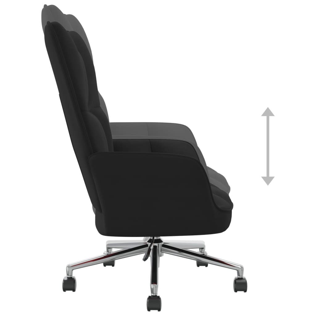 Relaxstoel Fluweel Zwart