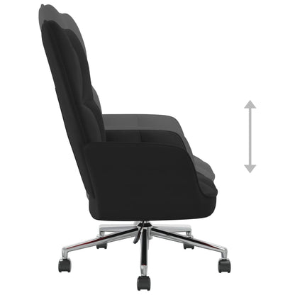 Relaxstoel Fluweel Zwart