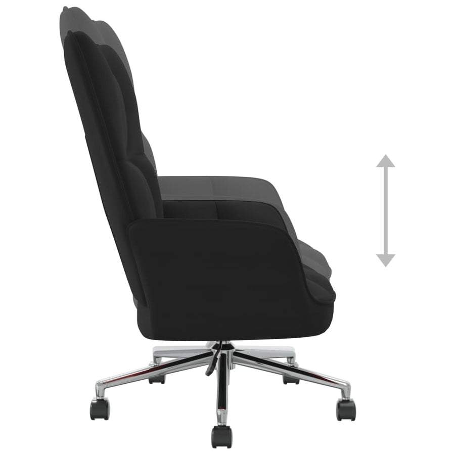 Relaxstoel Fluweel Zwart