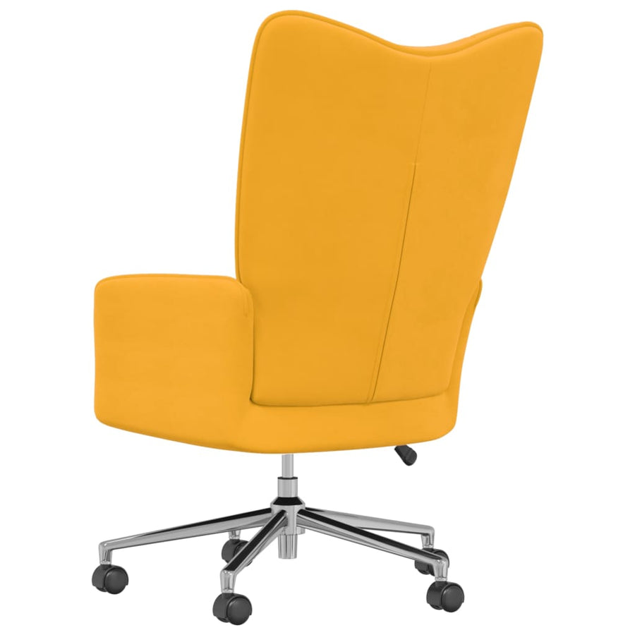 Relaxstoel Fluweel Mosterdgeel