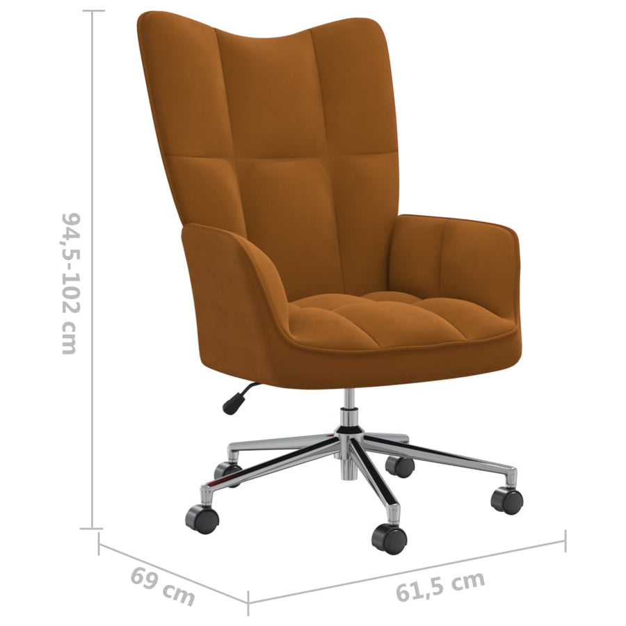 Relaxstoel Fluweel Bruin