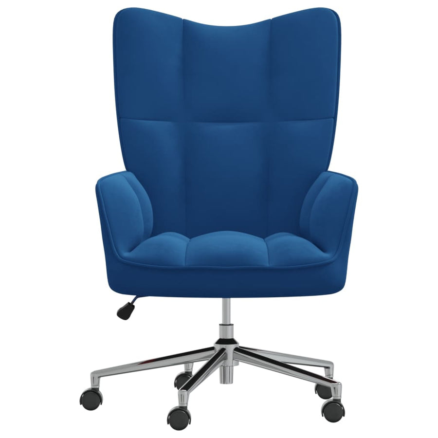 Relaxstoel Fluweel Blauw
