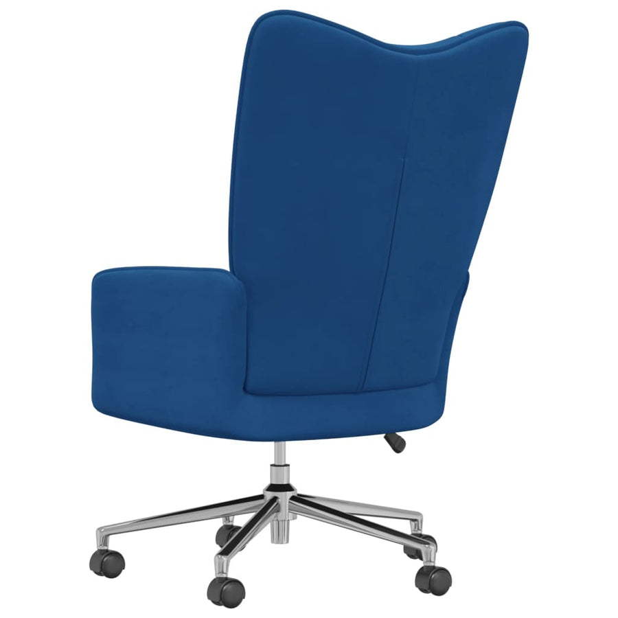 Relaxstoel Fluweel Blauw