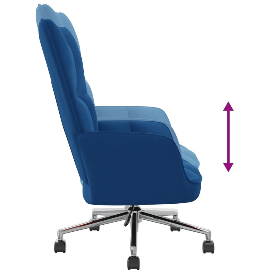 Relaxstoel Fluweel Blauw