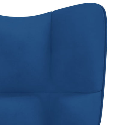 Relaxstoel Fluweel Blauw