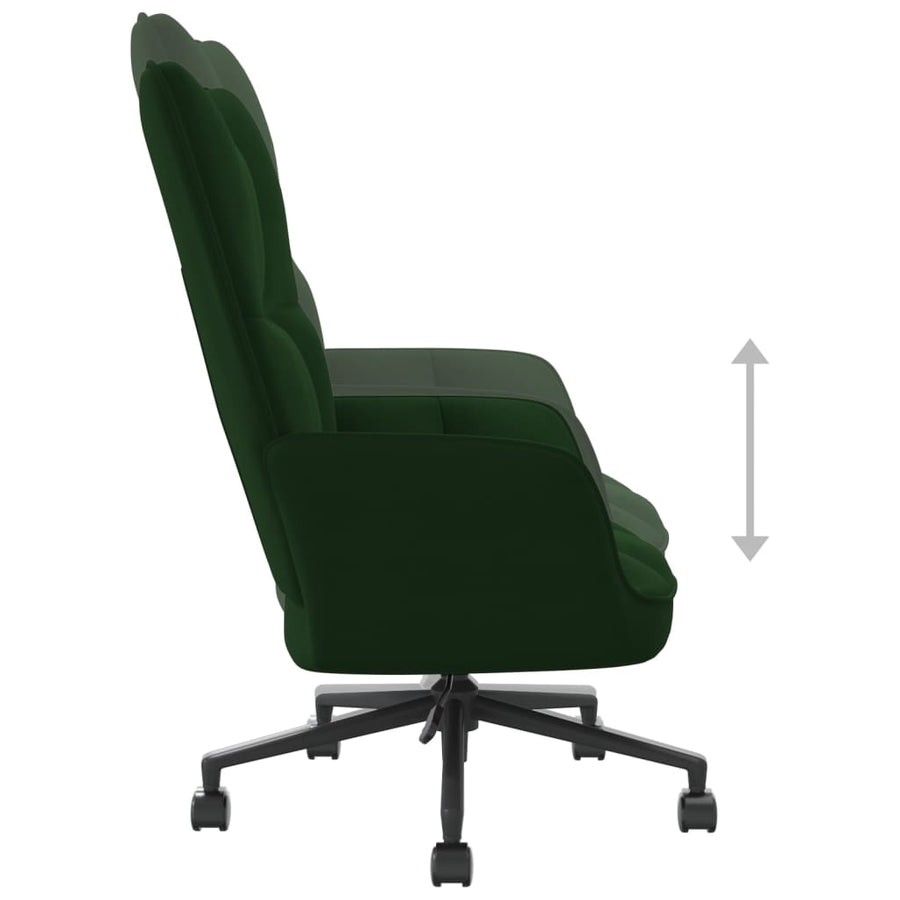 Relaxstoel Fluweel Donkergoen Donkergroen