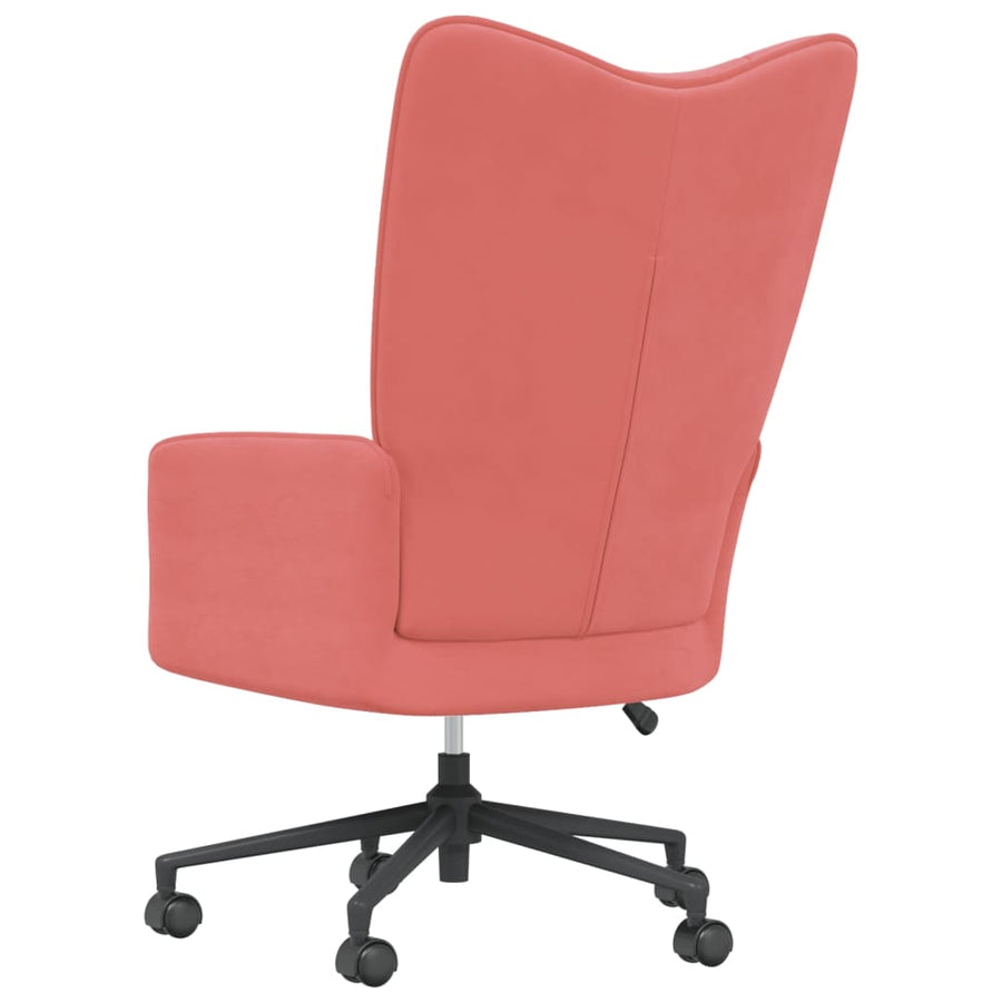 Relaxstoel Fluweel Roze