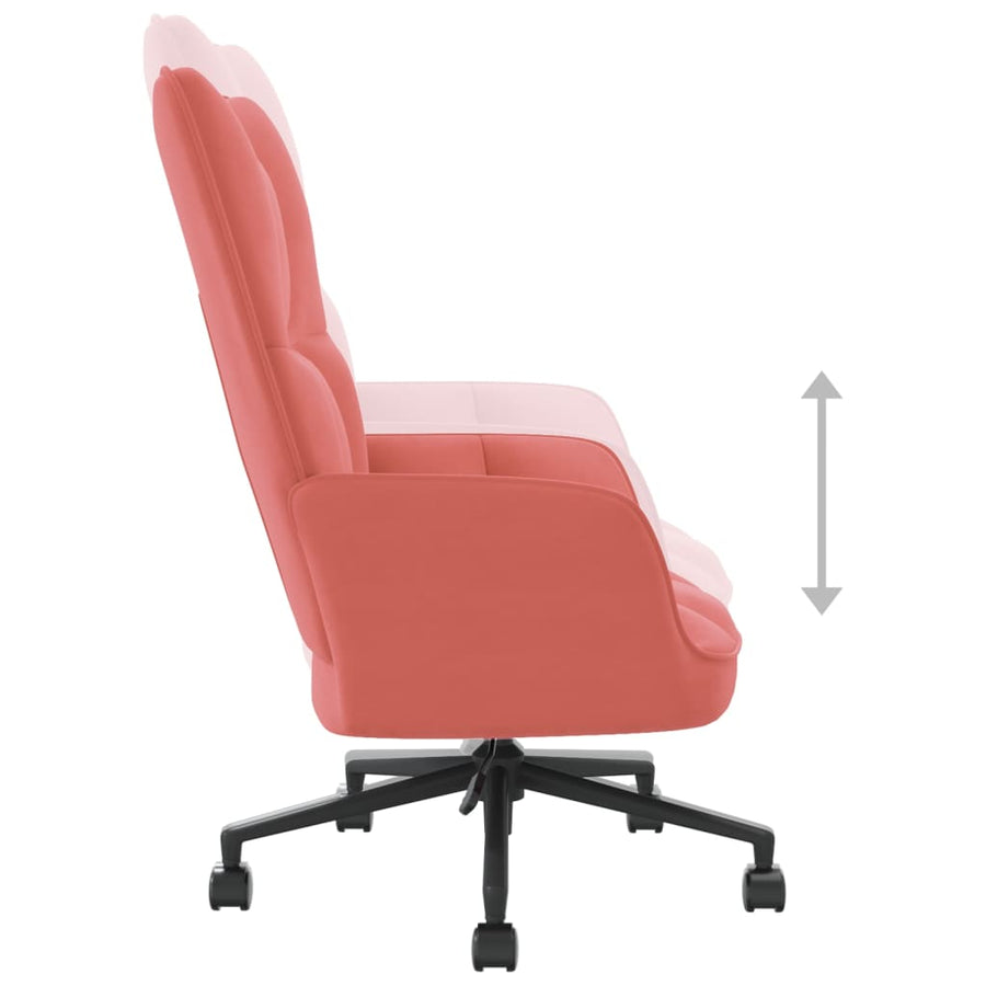 Relaxstoel Fluweel Roze