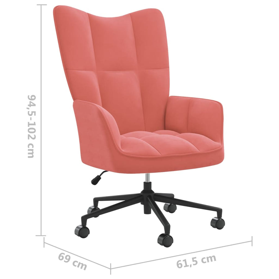 Relaxstoel Fluweel Roze