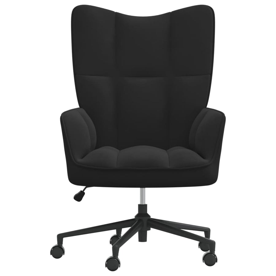 Relaxstoel Fluweel Zwart