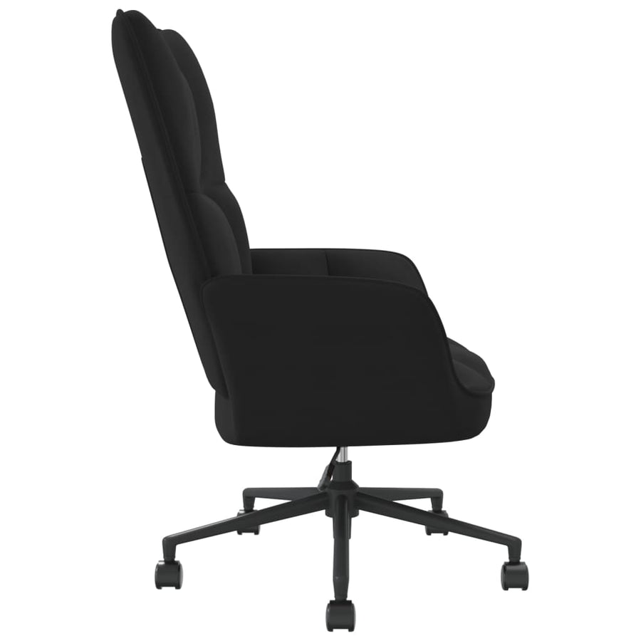 Relaxstoel Fluweel Zwart