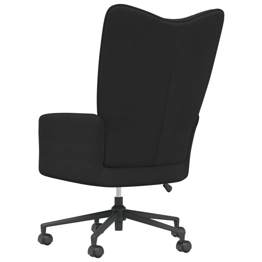 Relaxstoel Fluweel Zwart