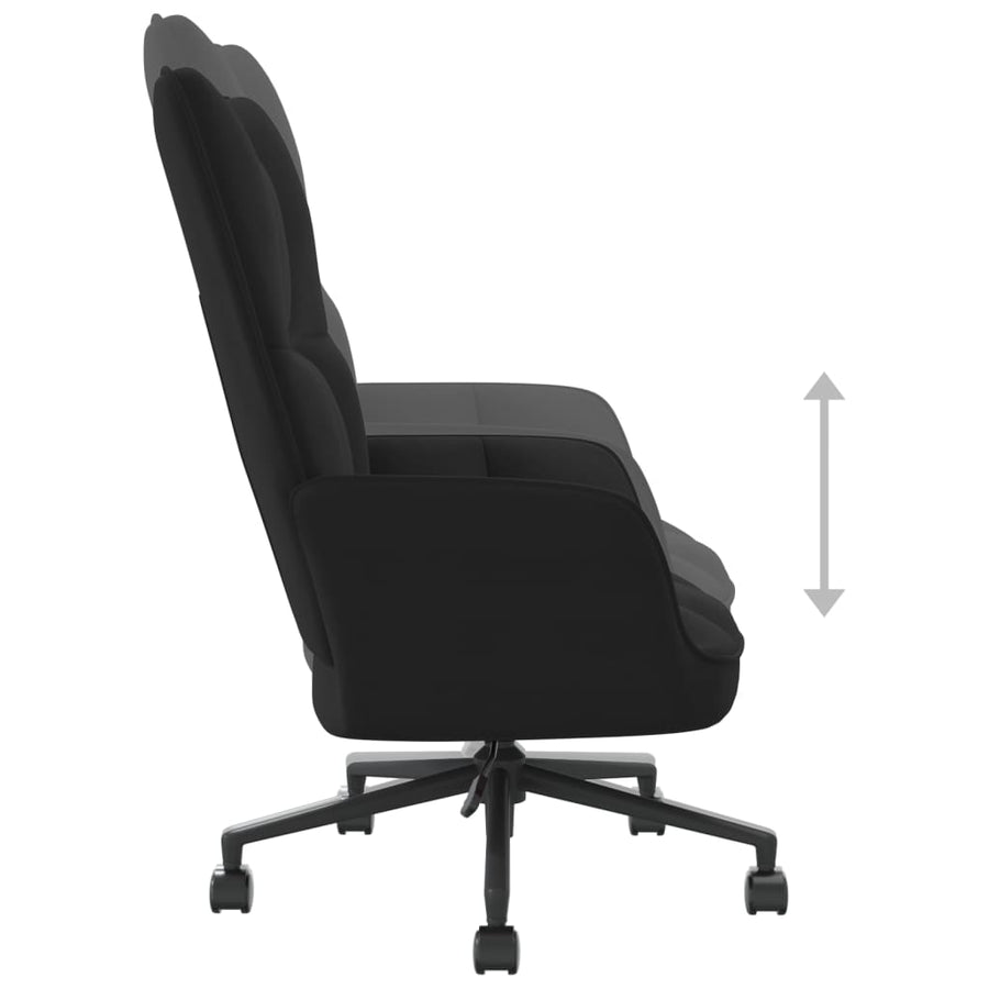 Relaxstoel Fluweel Zwart