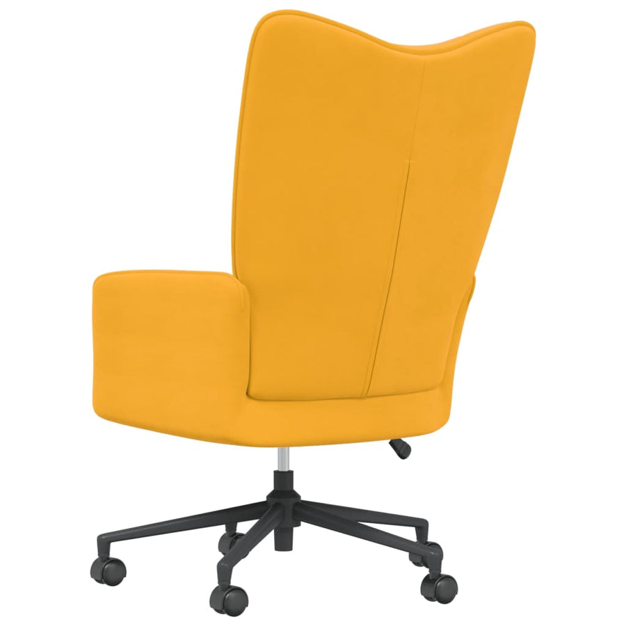 Relaxstoel Fluweel Mosterdgeel