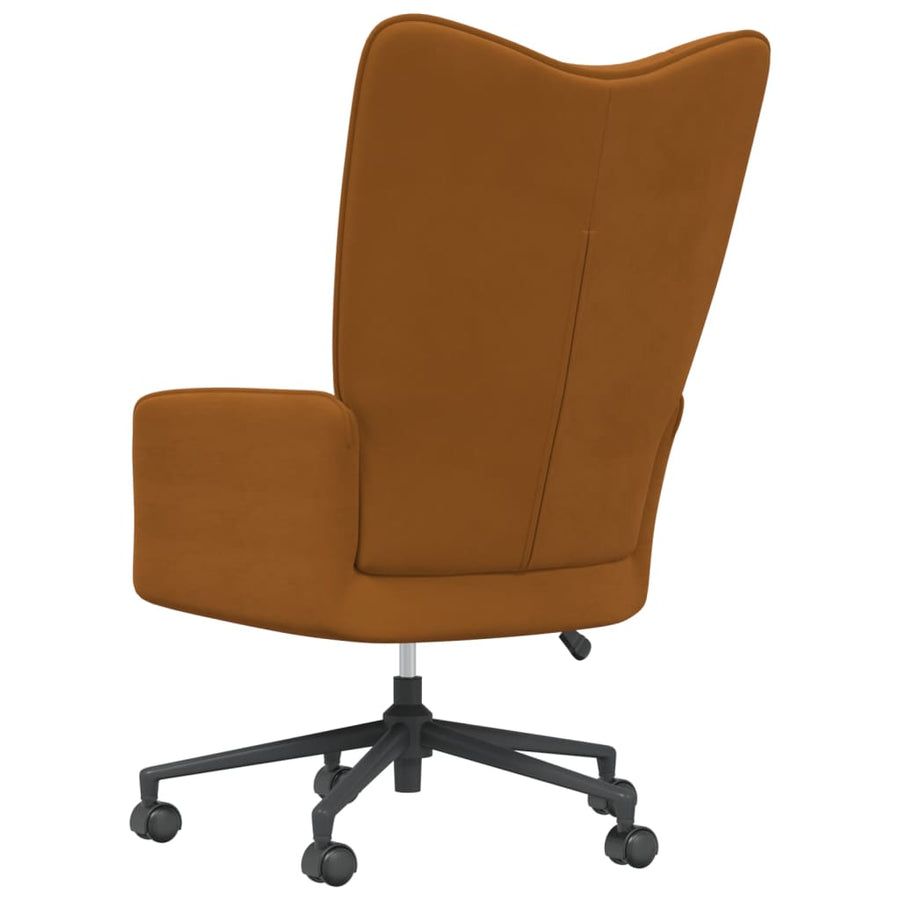 Relaxstoel Fluweel Bruin