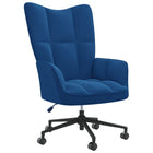 Relaxstoel Fluweel Blauw