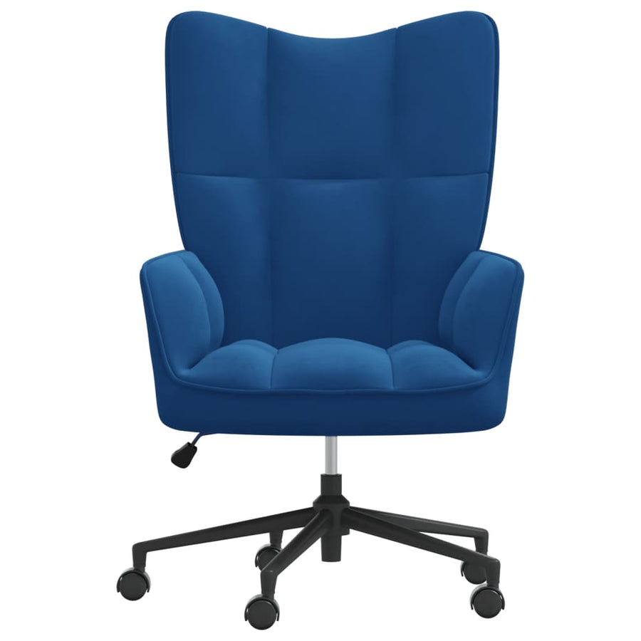 Relaxstoel Fluweel Blauw
