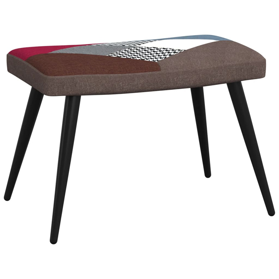 Relaxstoel Met Voetenbank Patchwork Stof Met voetensteun