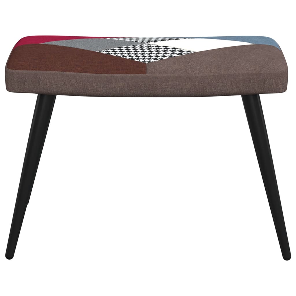 Relaxstoel Met Voetenbank Patchwork Stof Met voetensteun