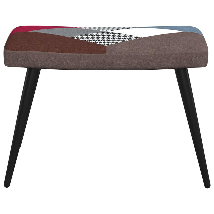 Relaxstoel Met Voetenbank Patchwork Stof Met voetensteun