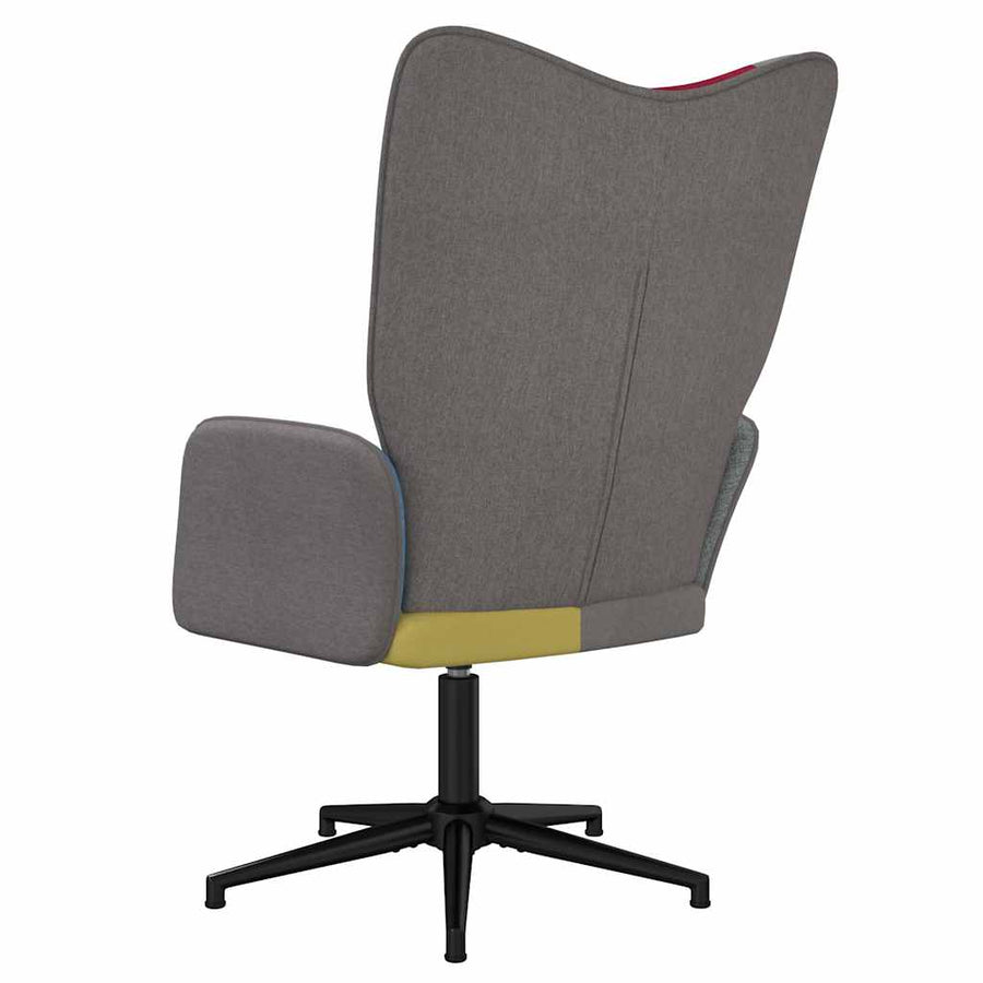 Relaxstoel Patchwork Stof 1 Grijs en zwart