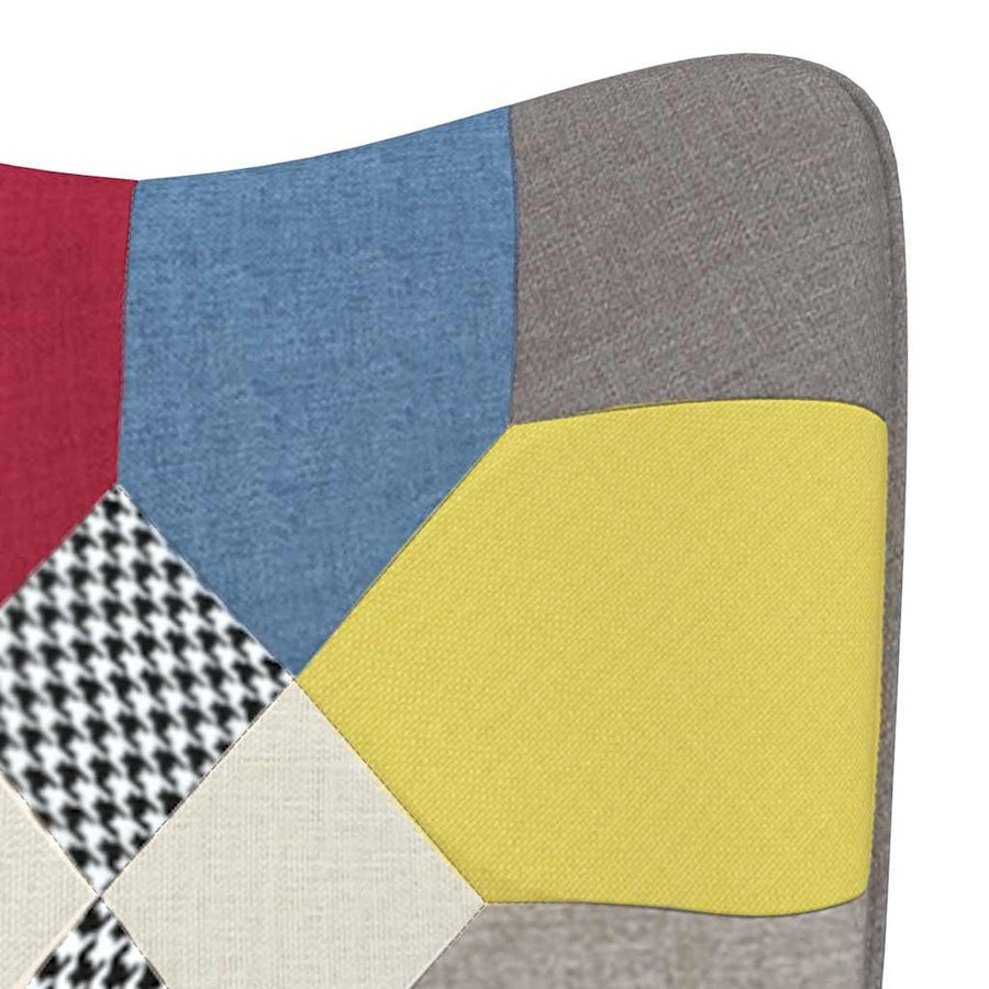 Relaxstoel Patchwork Stof 1 Grijs en zwart
