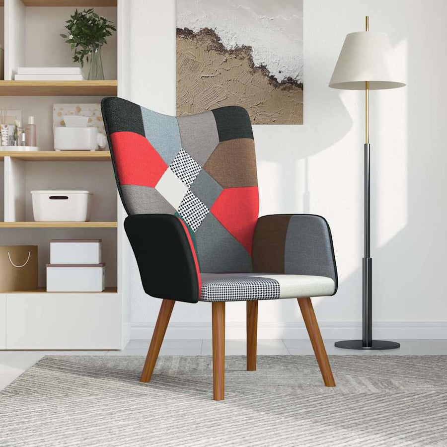 Relaxstoel patchwork stof