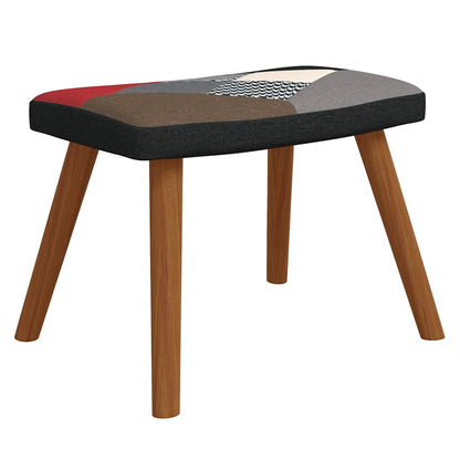 Relaxstoel Met Voetenbank Patchwork Stof 1