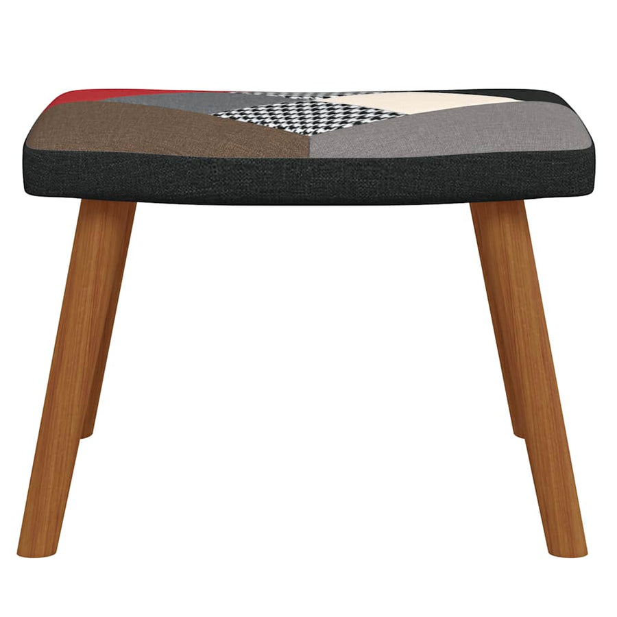 Relaxstoel Met Voetenbank Patchwork Stof 1
