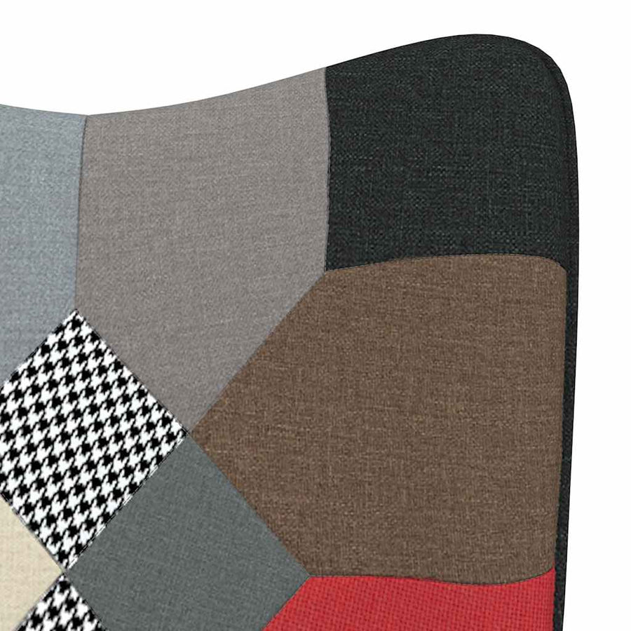 Relaxstoel Met Voetenbank Patchwork Stof 1